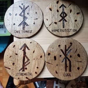 Set of 4 handmade coasters